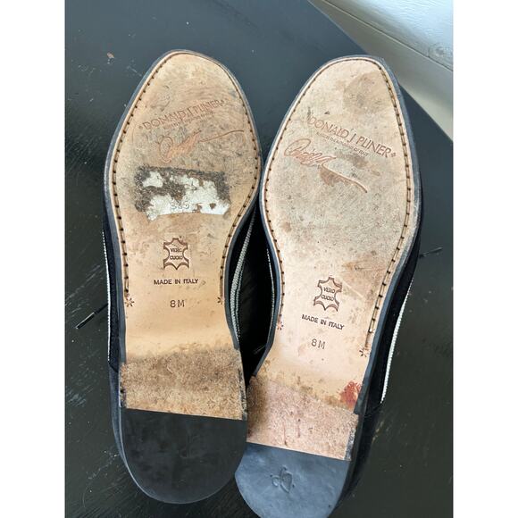 Donald‎ J Pliner Glass Beaded Black and White Made in Italy Shoes Size 8 M